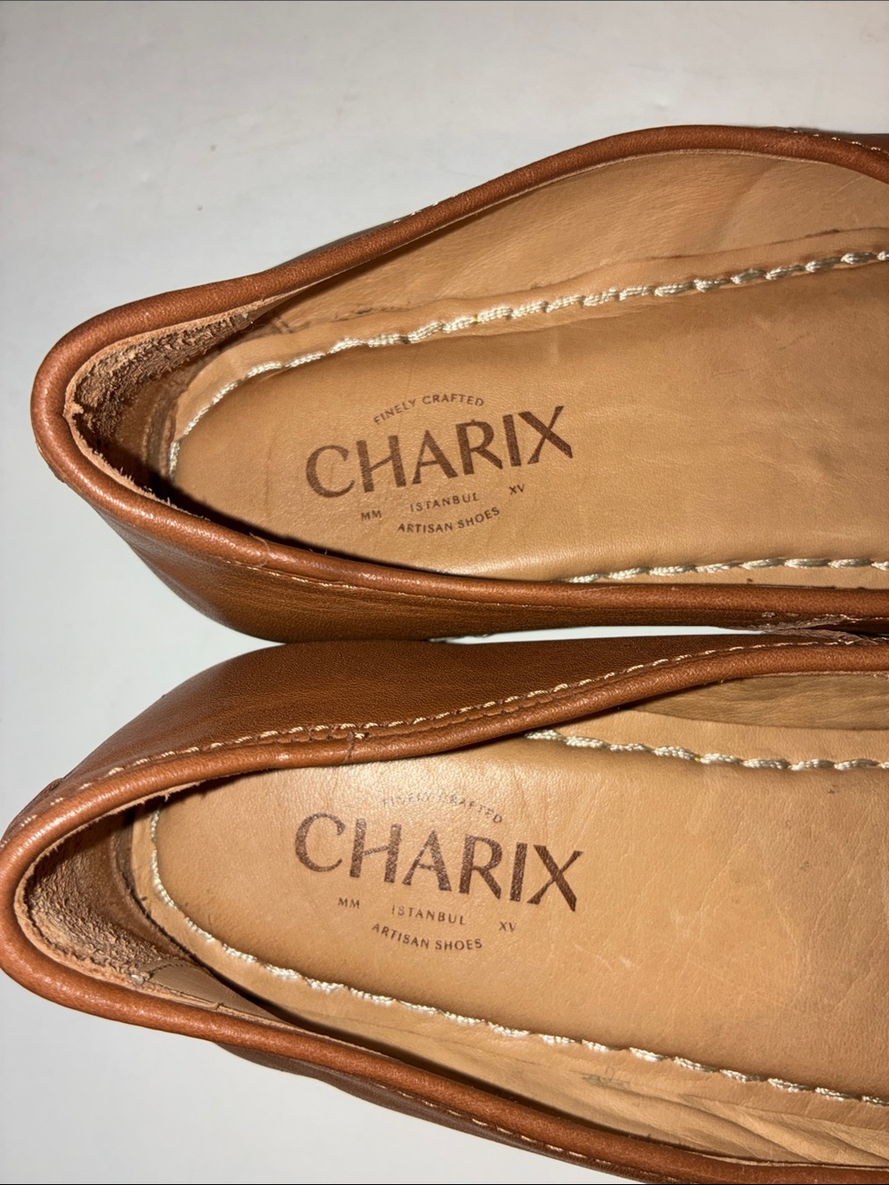 Charix, Women’s 39.5/ US 9, Camel Slip Ons, Leather - Picture 10 of 13